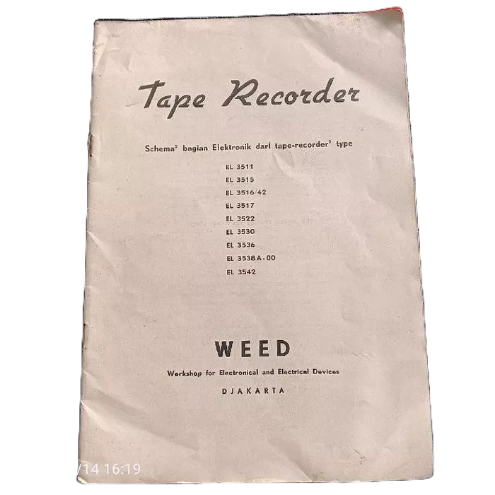 buku elektronika skema tape recorder 33 halaman jadul