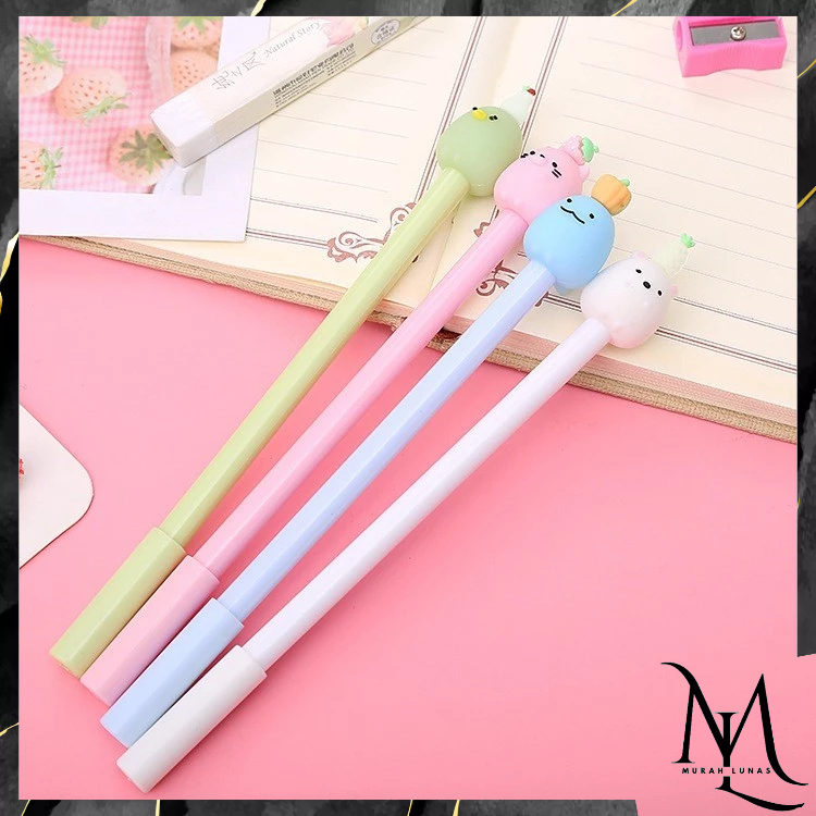 

MUNAS Pena Tinta Hitam Karakter Hewan Lucu Model Animal Buah Pen Ujung Lancip Karakter Murah