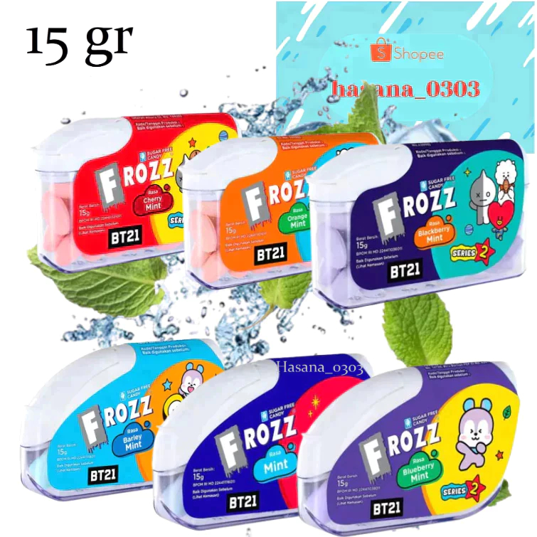 

Frozz Permen Bebas Gula, Rendah Kalori & Dingin Menyegarkan 15 Gram [ Cherry, Orange, Anggur, Blueberry, Blackberry, Mint ]