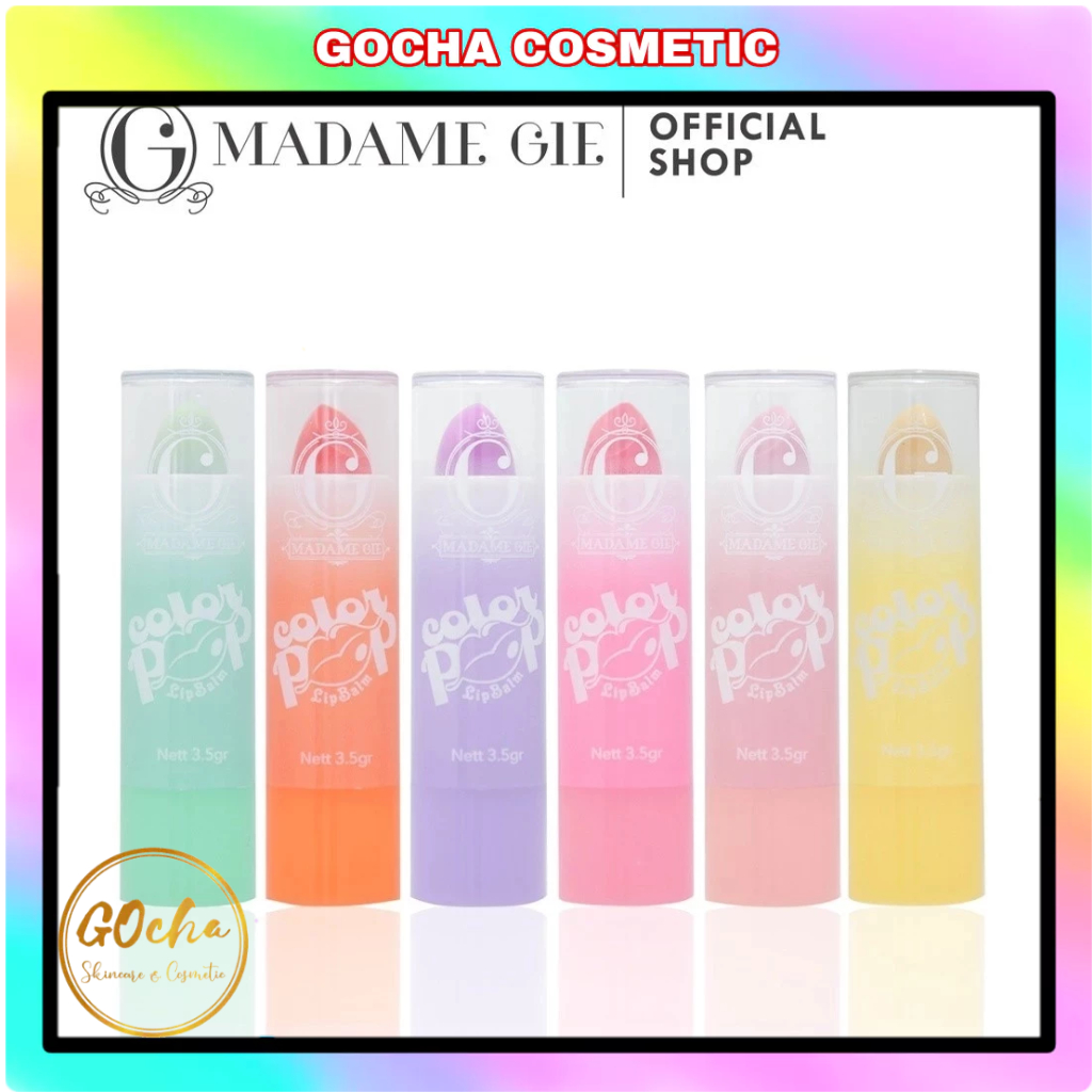 MADAME GIE COLOR POP LIP BALM | MadameGie Lip Balm | Pelembab Bibir