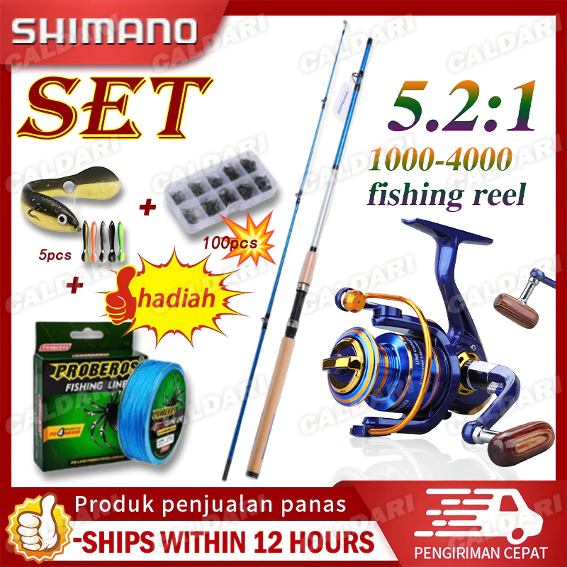 SHIMANO pancingan set reel pancing shimano original lengkap 1000-7000 Reel Spinning Power Handle Fis