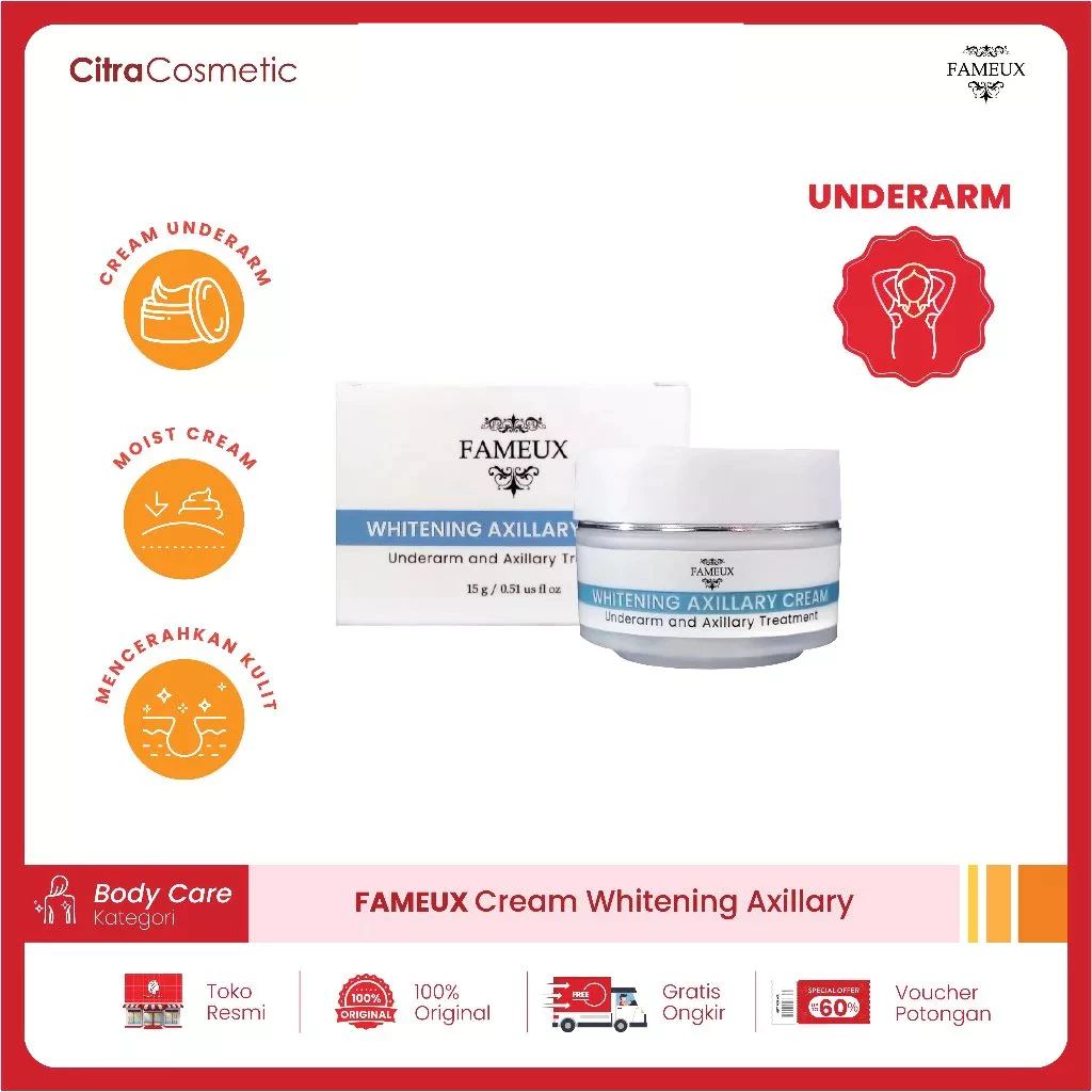 Fameux Cream Whitening Axillary 15 Gr