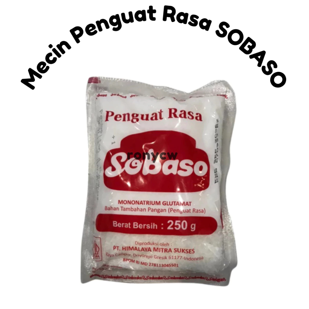 

Penguat Rasa MSG SOBASO Mecin Penyedap Rasa Makanan 250gram