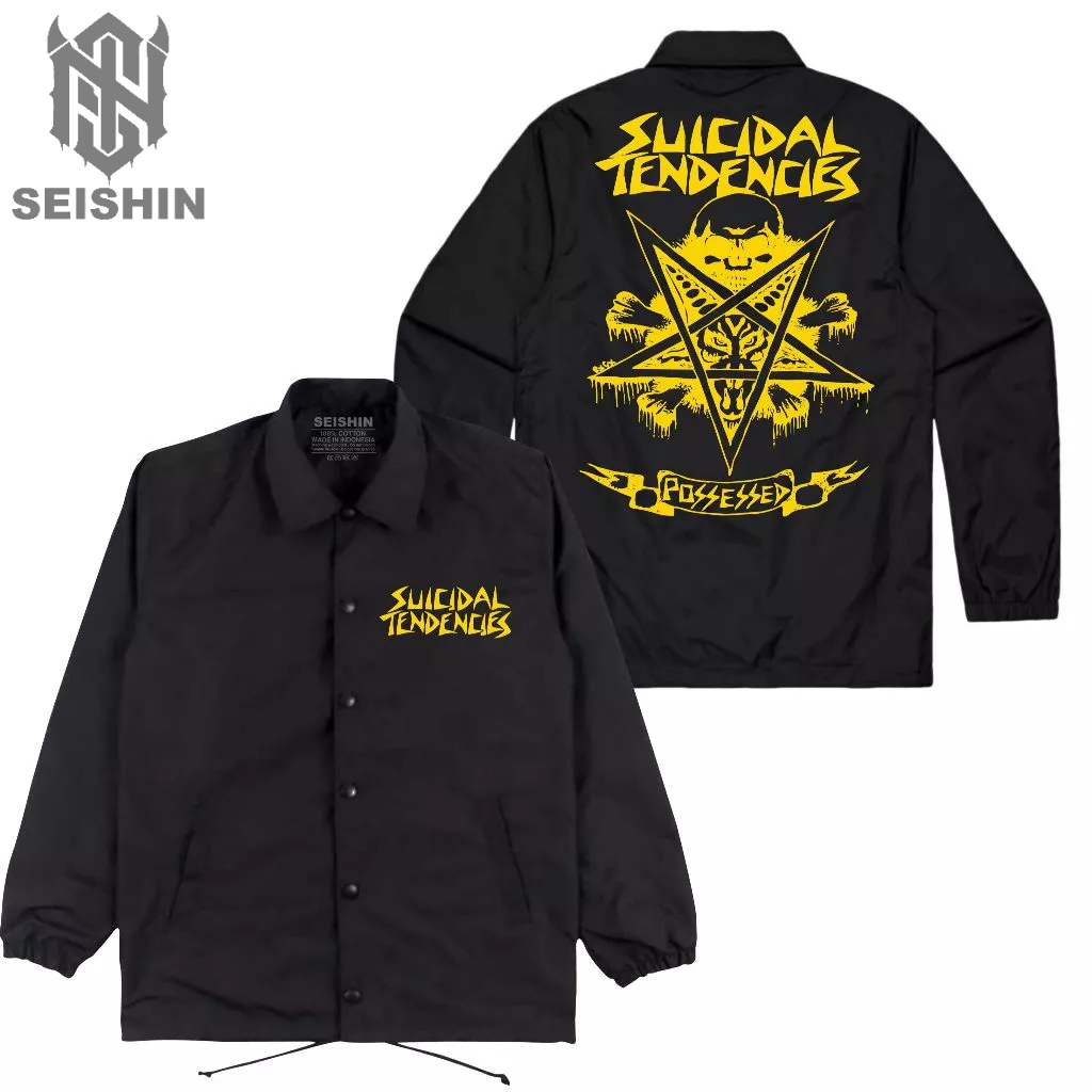 Seishin Jaket Coach suicidal tendencies possessed black jacket