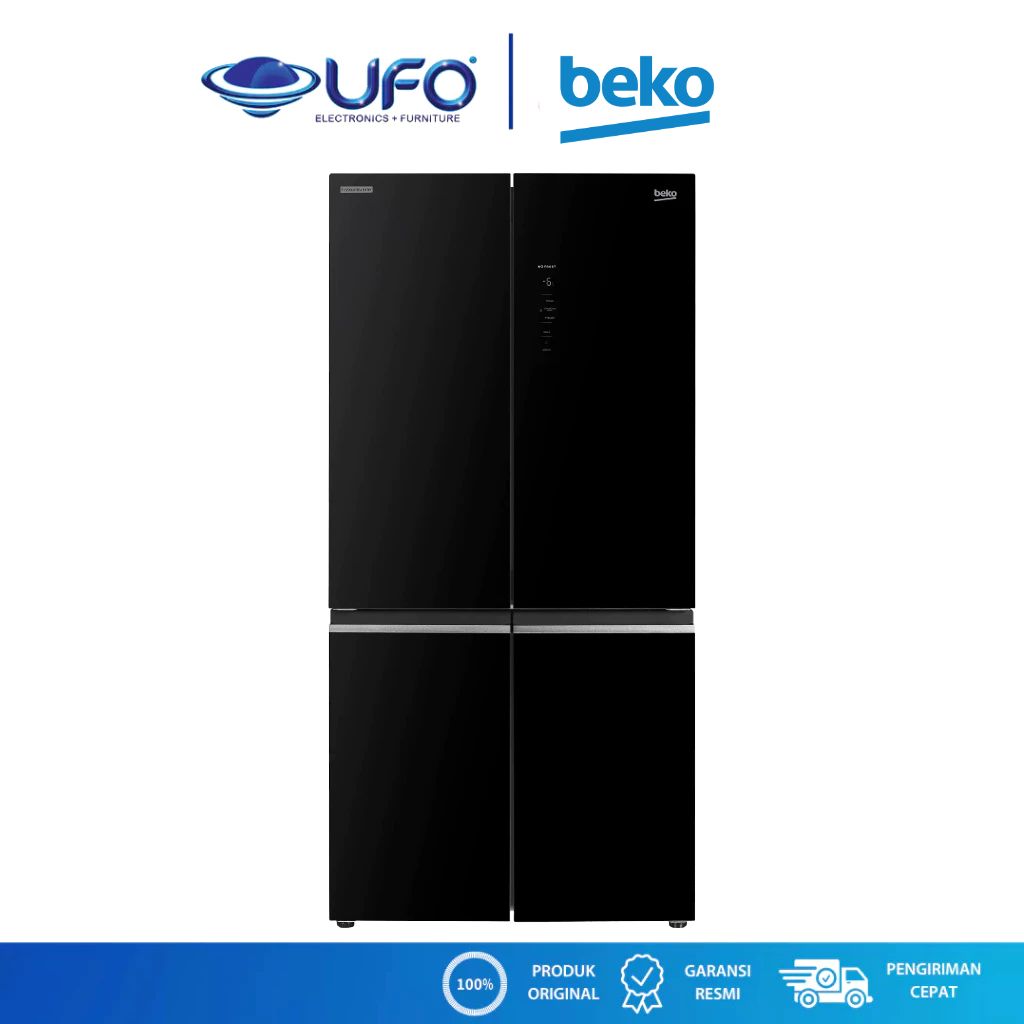 Beko Kulkas 4 Pintu Multidoors 600 L GNO6001GBL | Side by Side Lemari Es