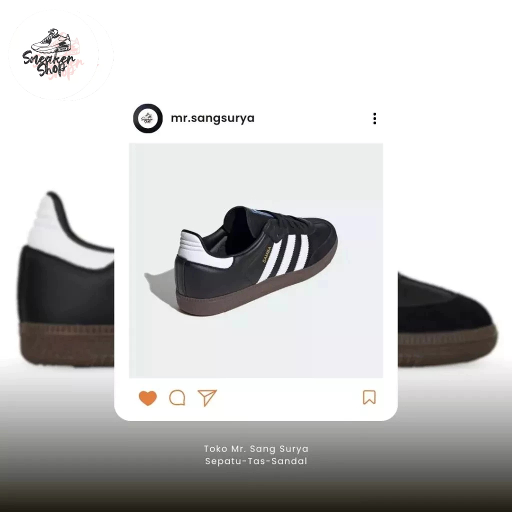 Sepatu Adidas Samba Casual Hitam Putih