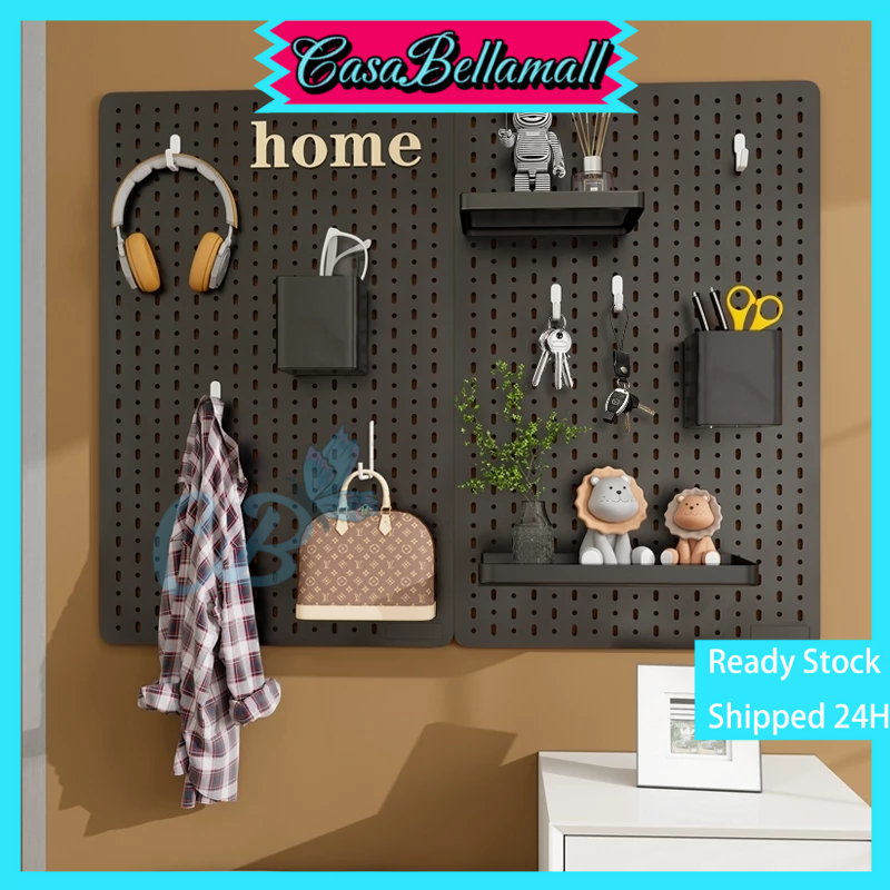 ✌Ready Stock - Cod✌Pegboard Papan 56 X 36 CM Skds Dinding / Wall Shelf Board / Household Kitchen Sto