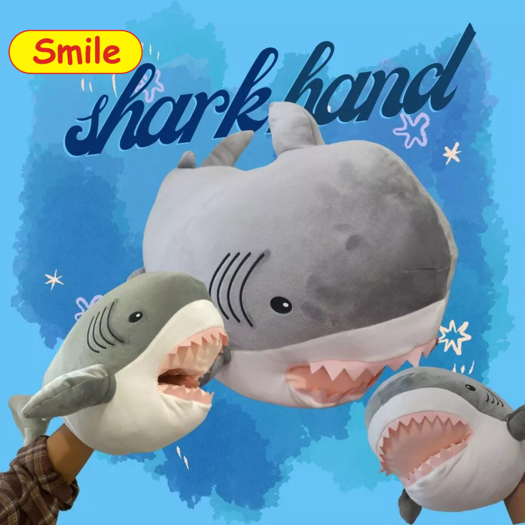 Boneka Plush Toys Hand Shark Hiu Tangan Pluffy
