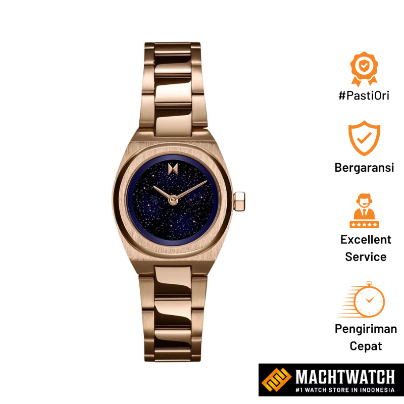 Jam Tangan Wanita MVMT Odyssey II 28000343-D Ladies Galaxy Midnight Blue Dial Rose Gold Stainless St
