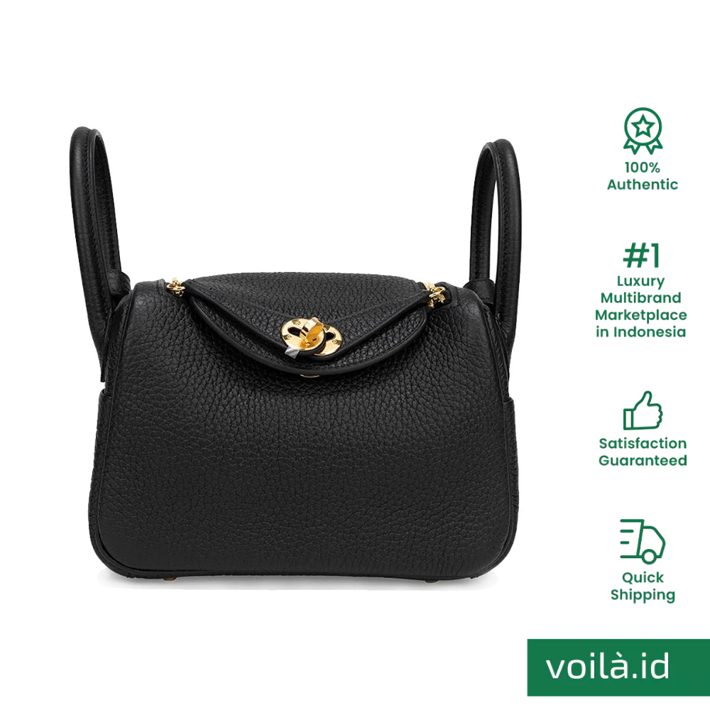 Mini Lindy II Black Taurillon Clemence Ghw K