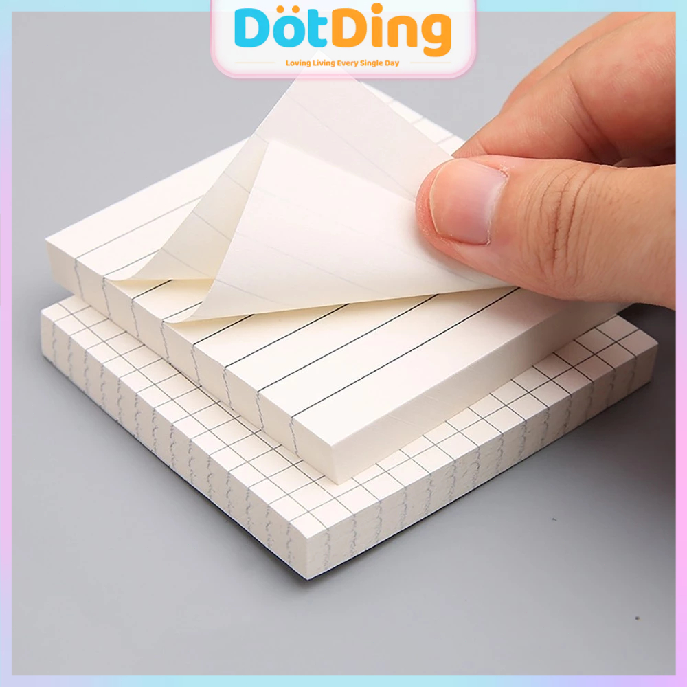 

[DOTDING] Sticky Note Kraft Vintage Aesthetic - Kertas Coklat & Putih Retro dengan Perekat Tahan Lama untuk Catatan Harian/Planner H189