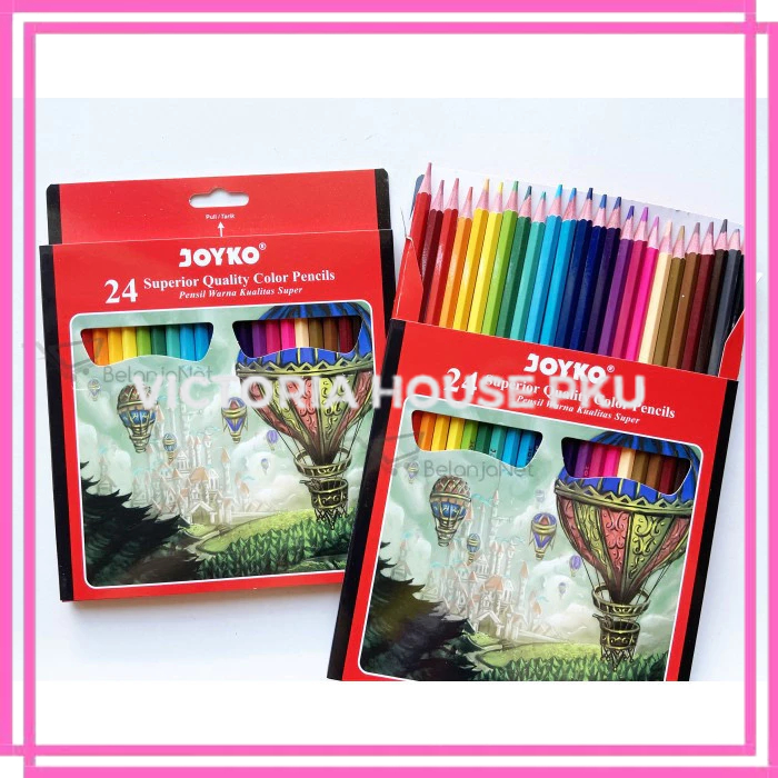 

VHP - Pensil Warna Joyko 24 Warna Panjang Pendek CP-101 CP-S24 / Superior Quality Color Pencils / Pensil Warna Kualitas Super