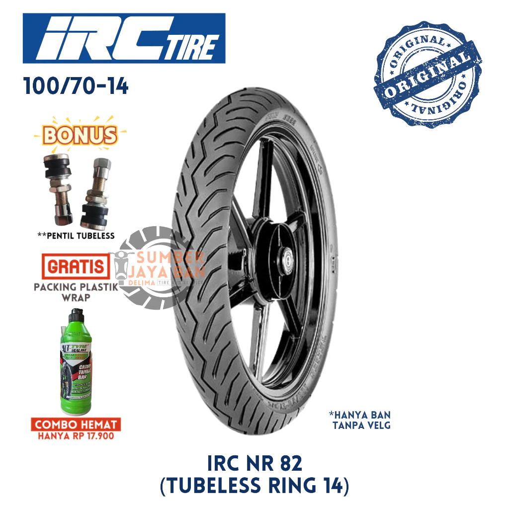 IRC NR 82 100/70-14 Ban Ring 14 100/70 Tubeless Tubless Tubles