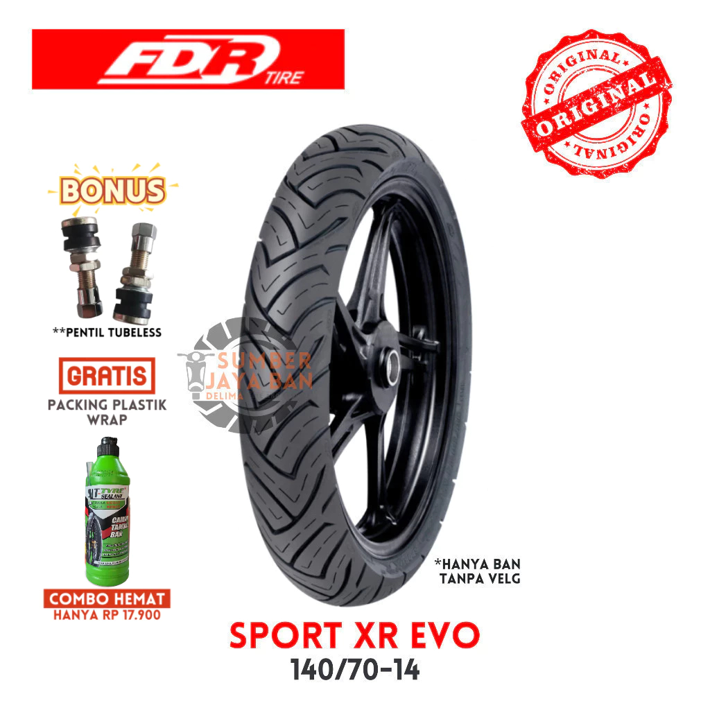 FDR Sport XR Evo 140/70-14 Tubeless Ring 14 140/70 Tubles