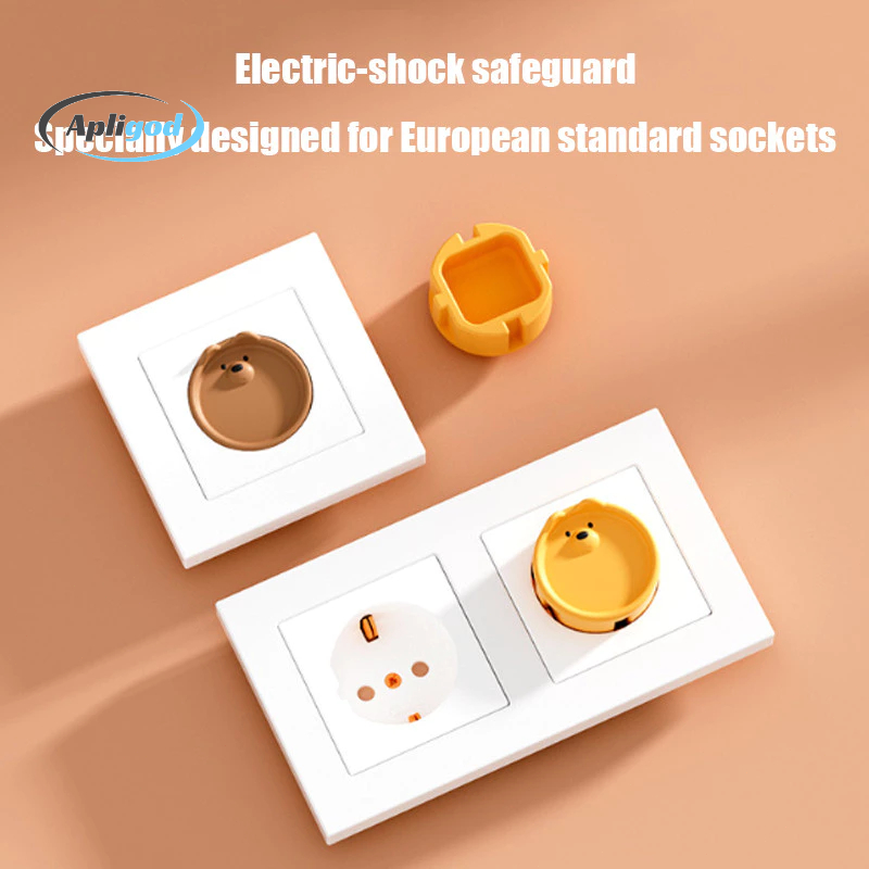 Apligod Tutup Stop Kontak Listrik Silikon Listrik Safety Socket Cover Pengaman Stop Kontak Otomatis 