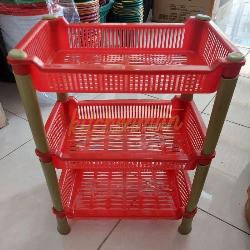 Rak Cabe Bawang Sabun Serbaguna 3 Tempat Bumbu Plastik - KitchenMdn