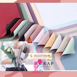 

kertas flower wrapping pembungkus buket bunga cellophane bolak balik bi colour color 2 warna