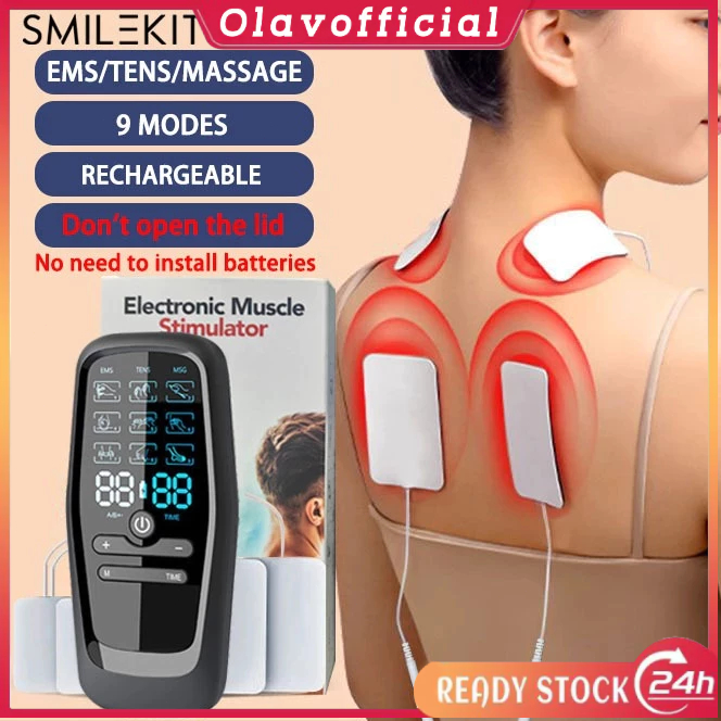 Pengisian Tens Alat Pijat Elektrik EMS Alat Terapi Stroke Stimulasi Otot Dengan Gel Pad