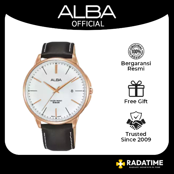 Jam Tangan Pria Alba Original Rose Gold Garansi AS9G36 X1