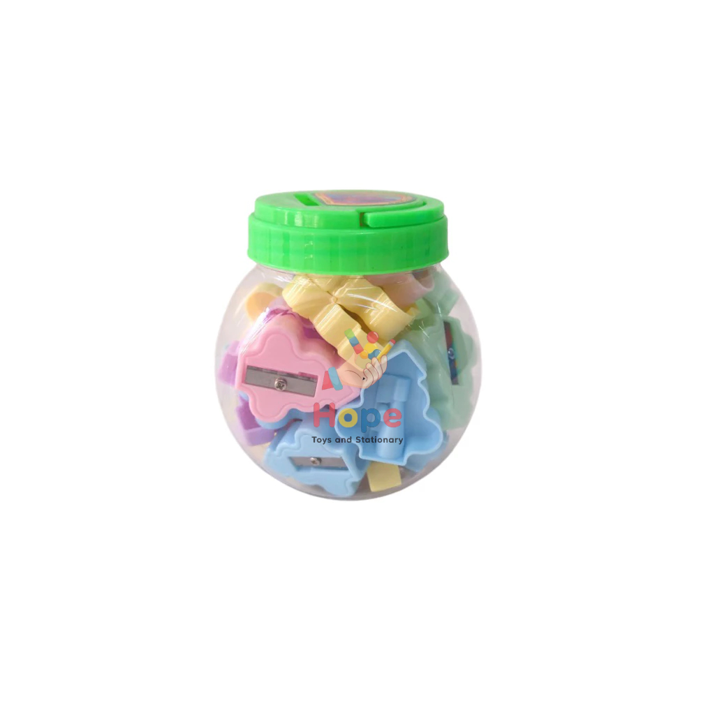 

Rautan Pensil Mini Bentuk Pohon Warna Pastel Set Jar Isi 24pcs - Serutan Pensil Lucu Anak Sekolah FA-2425
