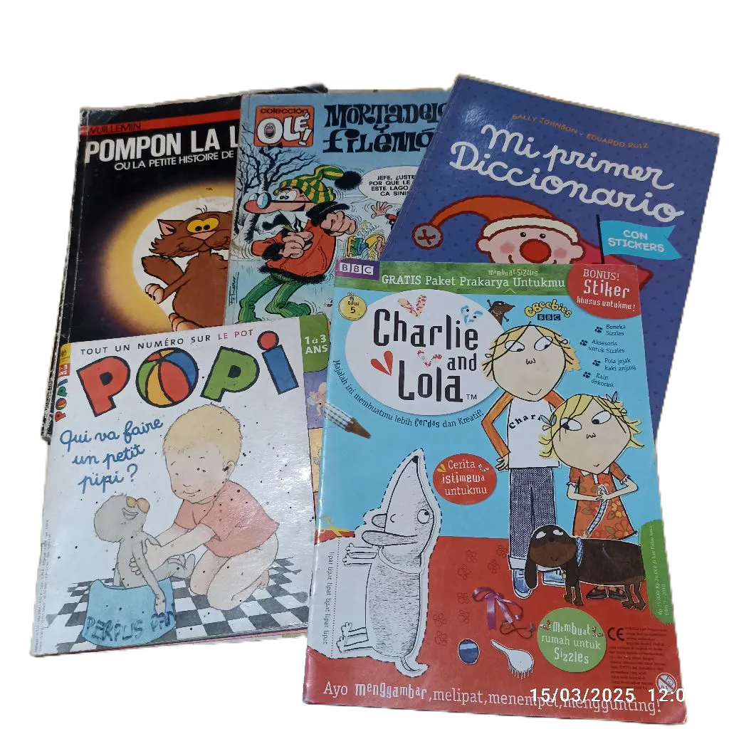 Buku majalah novel  bahasa prancis perancis