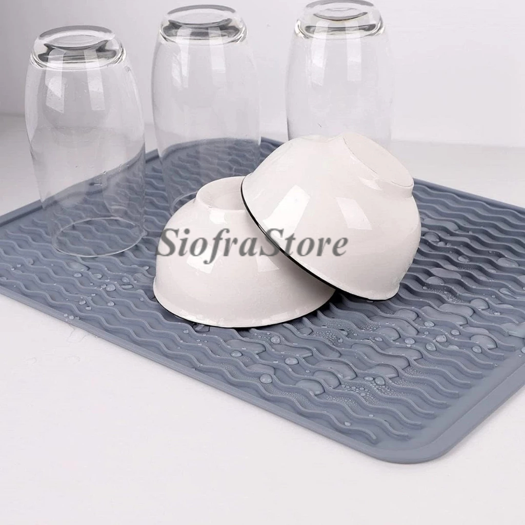 Tatakan Mat Alat Pengering Cuci Piring Gelas, Praktis murah