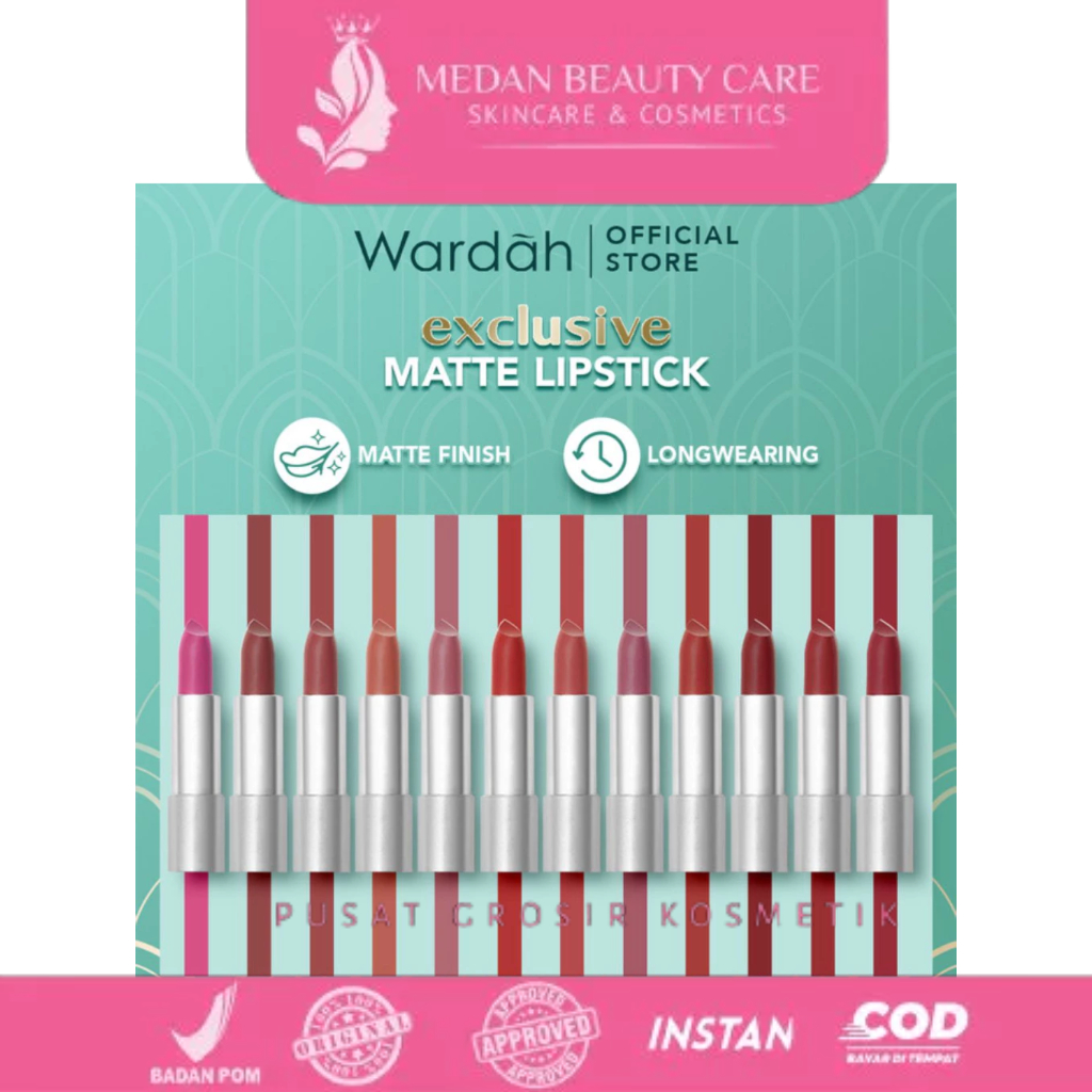 WARDAH LIPSTIK EXCLUSIVE MATTE PADAT (SILVER)