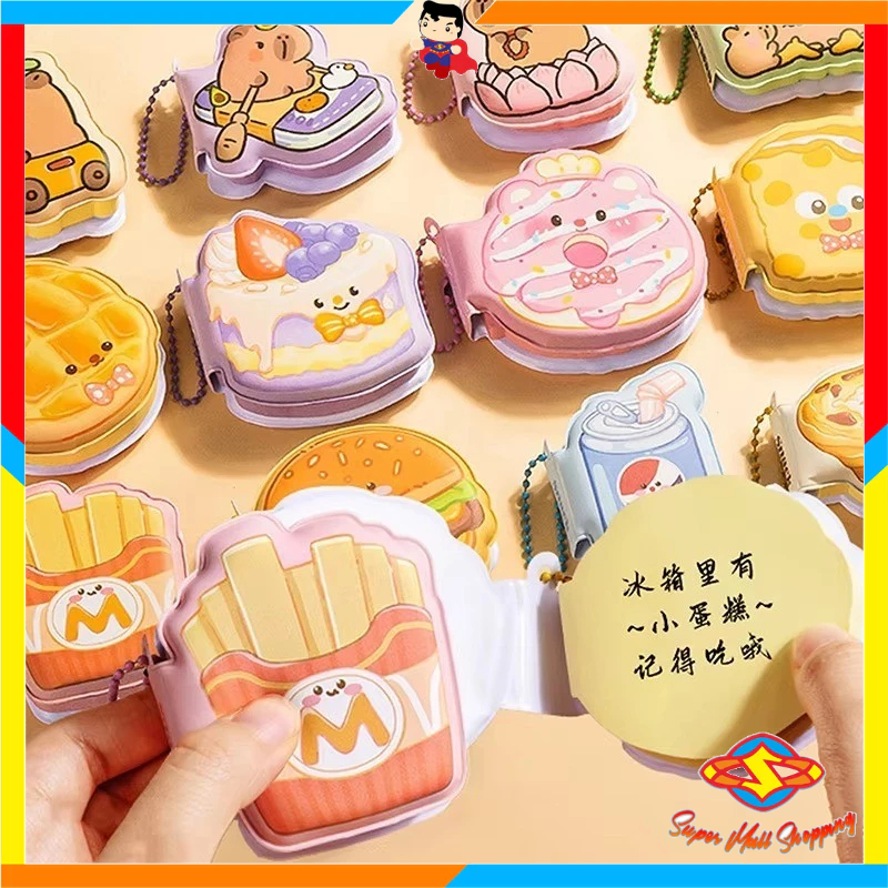 

SMS Sticky Note Karakter Lucu 80 Lembar Mini Sticky Notes Dengan Rantai Gantungan Bentuk Makanan Notebook Mini Dengan Bantalan Empuk Squishy Kecil