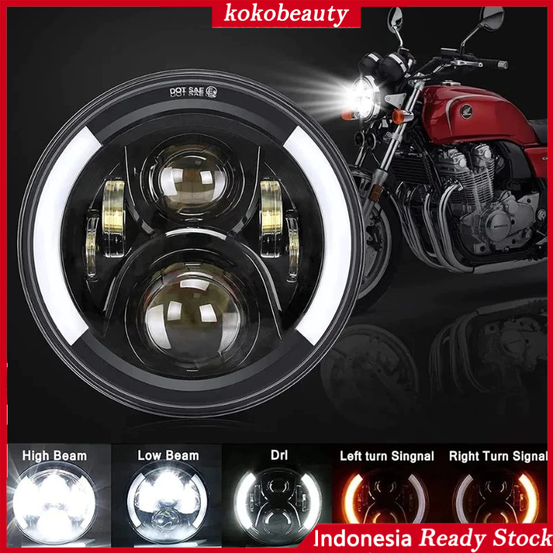 Lampu LED Projie Daymaker Putih Kuning Lampu Daymaker Projie Running LED 7 Inch Lampu Utama Projie