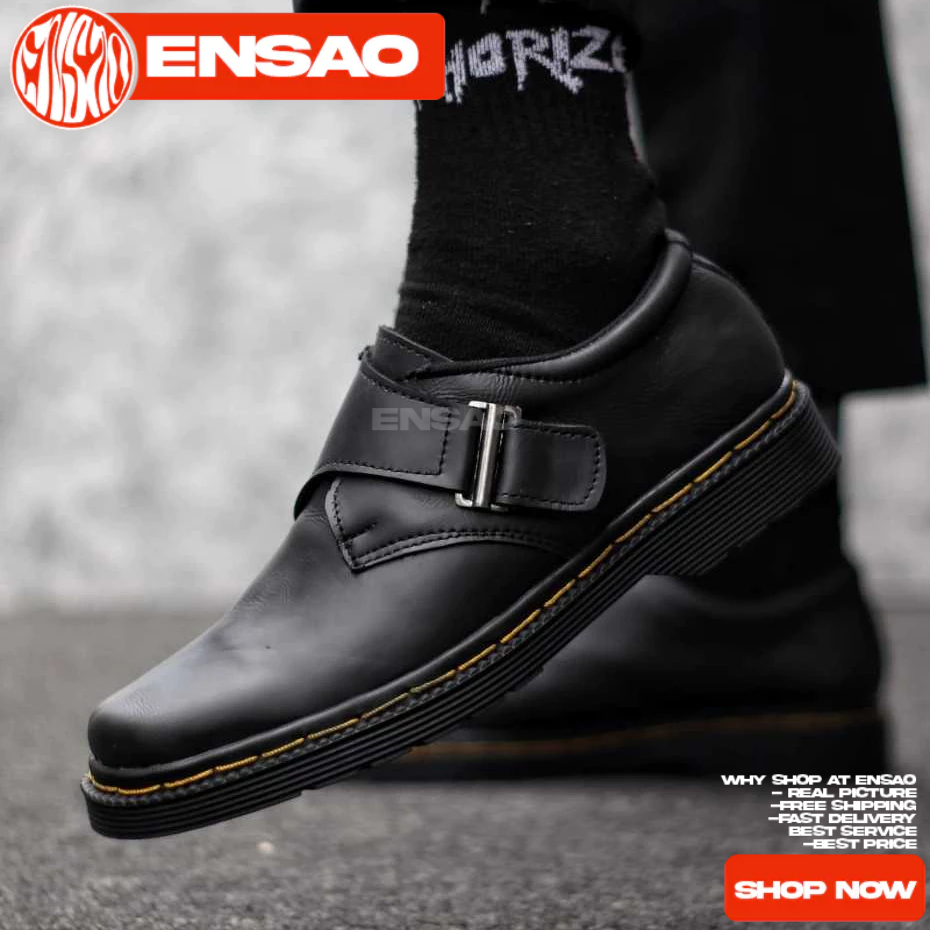 Sepatu Pria Loafers Slop Docmart Hitam Pria