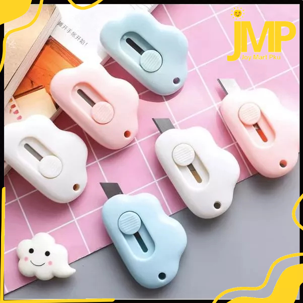 

JMP - Cutter Mini Pisau Pemotong Kertas Mini Portable Cutter Mini Bentuk Awan Cutter Mini Pembuka Paket