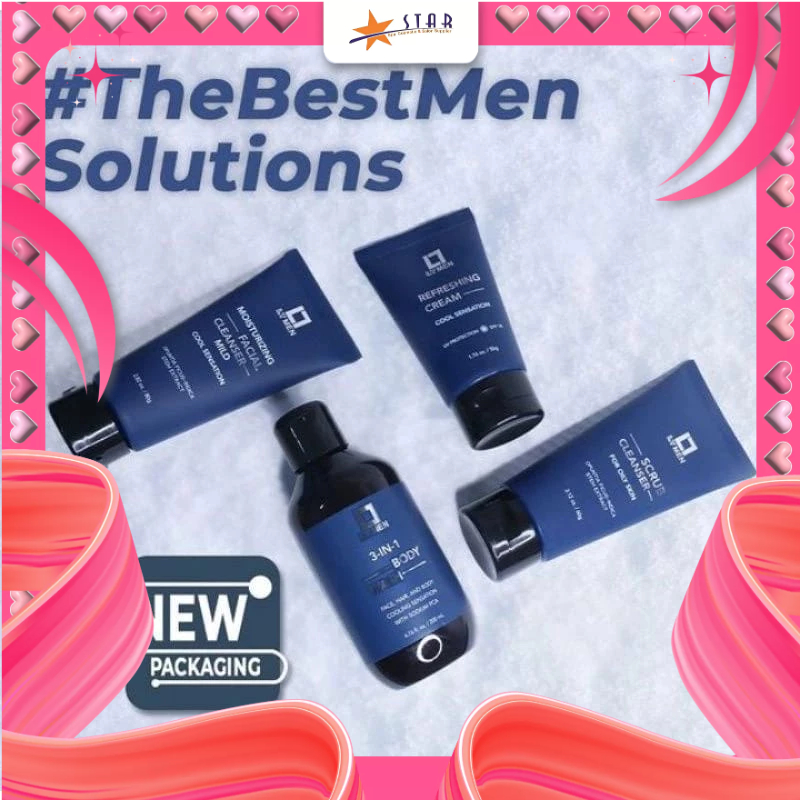 * STAR * LT Men PaketLengkap Isi 4(Facial Cleancer, Facial Scrub, Refresing cream, 3 in1 Body Wash)