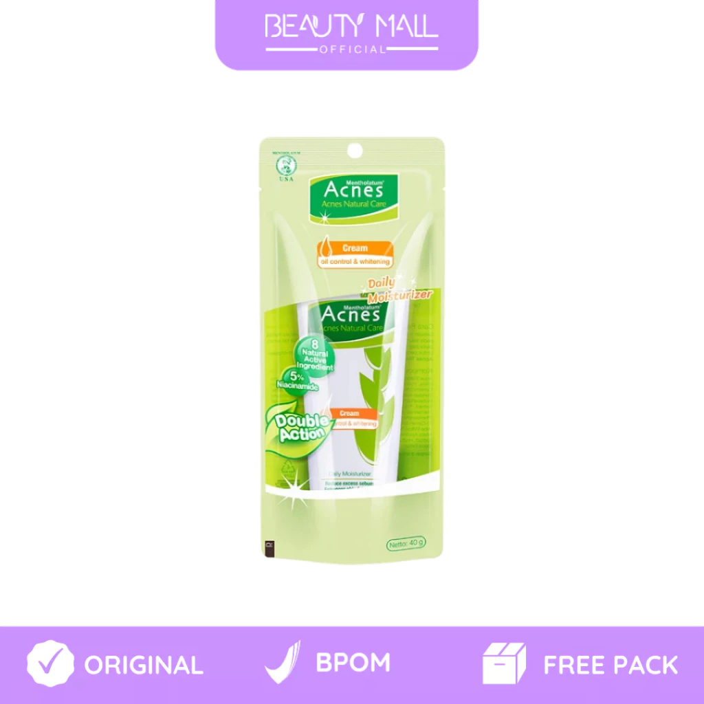 ACNES Natural Care Oil Control & Whitening Cream 40gr [PELEMBAB]