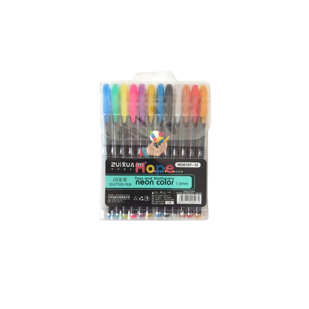 

Neon Color Glitter pen isi 12/Pulpen gliter HG6107-12