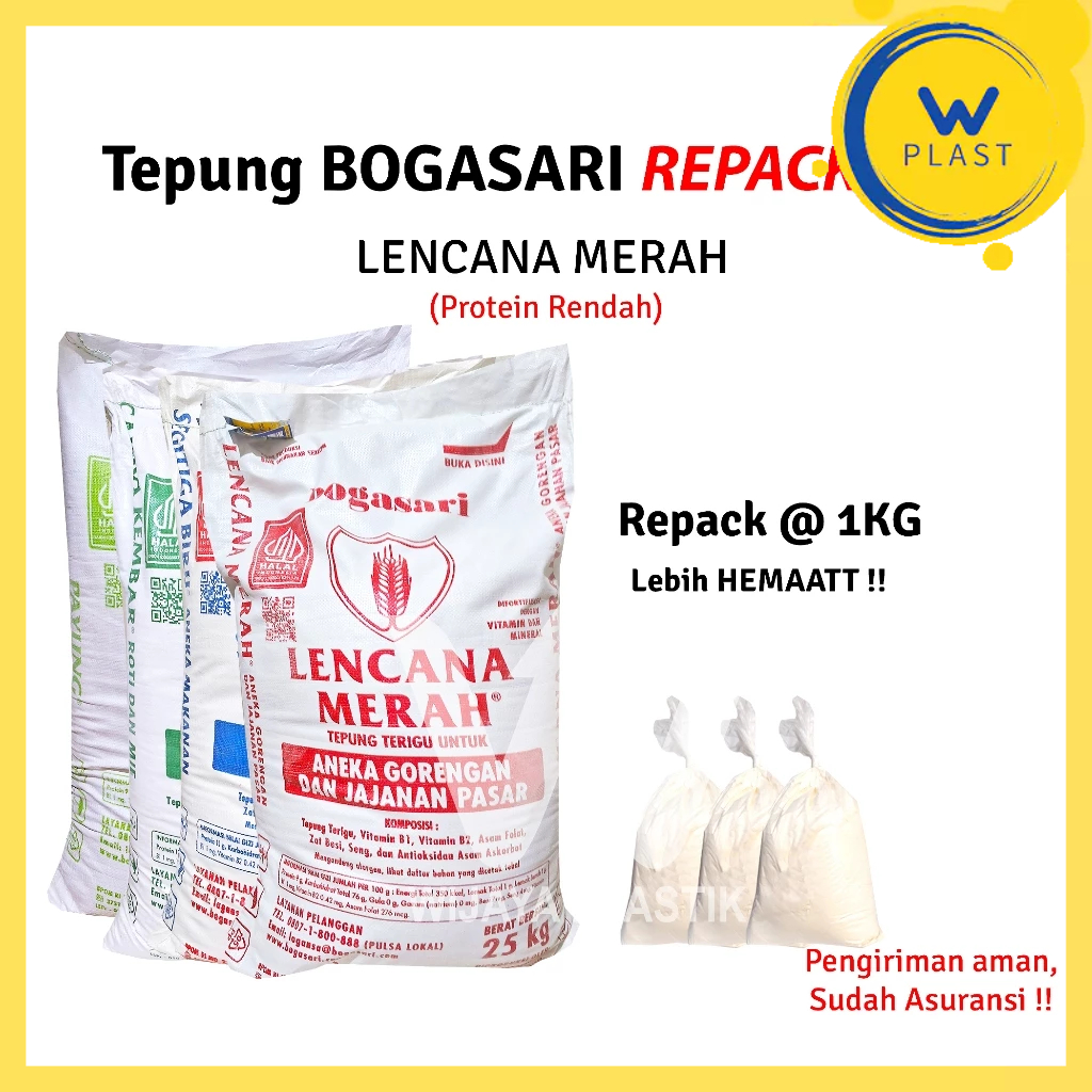 

Aneka Tepung 1KG PACK & REPACK [CK/SB/LM/P] --- @1kg | BOGASARI Cakra Kembar Segitiga Biru Lencana Merah Payung bersih putih asli packing aman murah ekonomis ck sb lm py repack