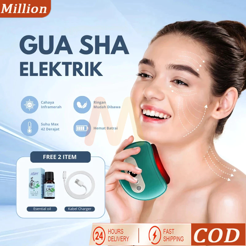 【COD】Gua Sha Electric Face Beauty Machine Kerokan Badan dan Wajah Face Rejuvenation 9 Level ORI-gara