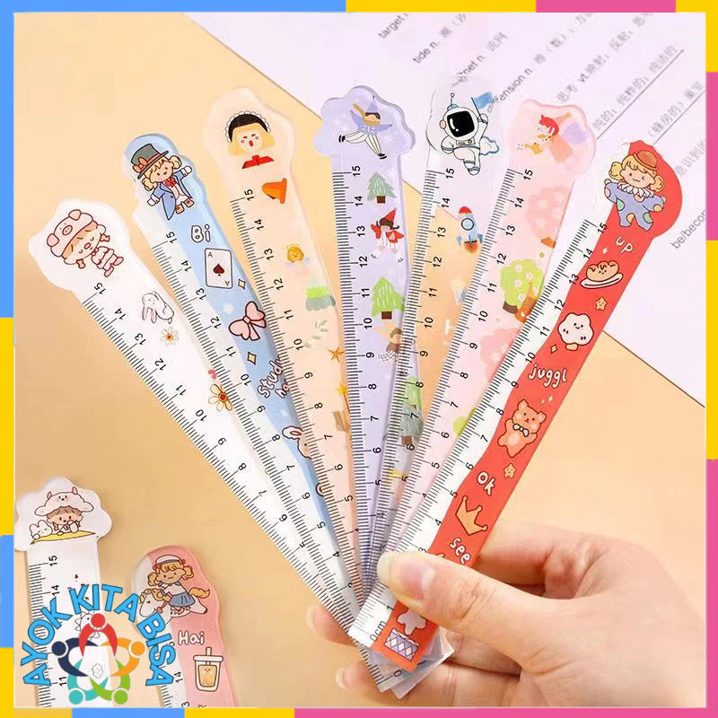 

AKB Penggaris Lucu 15 Cm Penggaris Anak Pelajar Mahasiswa Motif Astronot Penggaris funny karakter 15cm Pengaris Sekolah Kantor Motif Lucu Bahan Plastik