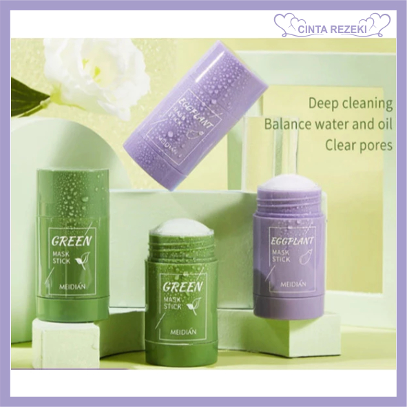 bop ORIGINAL MEIDIAN ASLI wangi aroma green tea stick dan eggplant stick mask oil masker wajah
