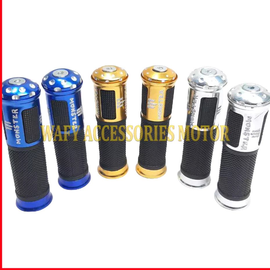 Handgrip Motor Merk Monster Model Pendek Universal Handle Grip Motor Alumunium Variasi