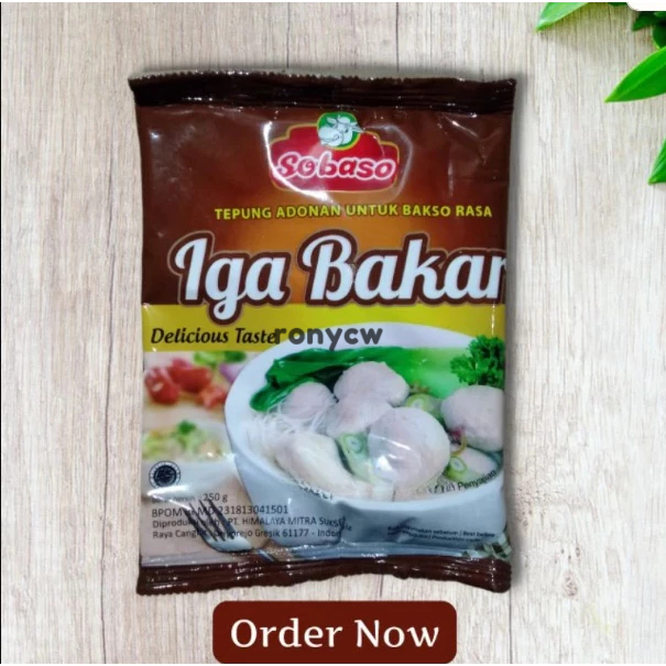 

Tepung Adonan Bakso Rasa Iga Bakar Sobaso Tepung Instant 250gram