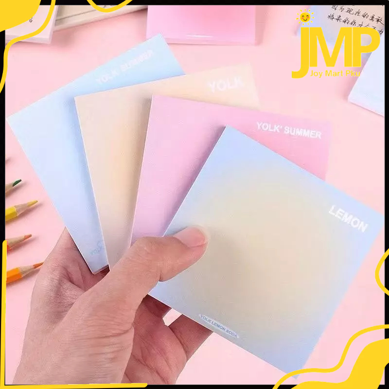 

JMP - Sticky Notes Gradasi Polos 50 Lembar Memo Tempel Gradasi Warna-Warni Tempelan Kertas Catatan Memo