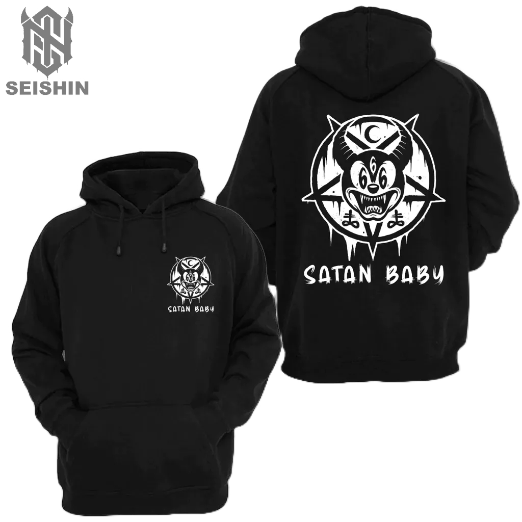 Seishin Hoodie Satanic satan baby sweter unisex black