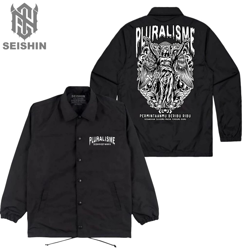 Seishin Jaket Coach Pluralisme Permintaan mu beribu ribu black jacket