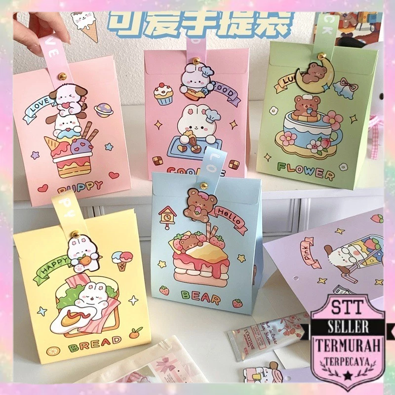 

STT Goodie Bag Ulang Tahun Anak Motif Kartun Kotak Kado Tas Bingkisan Hadiah Hampers Ulang Tahun Anak Paper Bag Karakter Kotak Souvenir Box Kue Tentengan Souvenirs Party Supplies