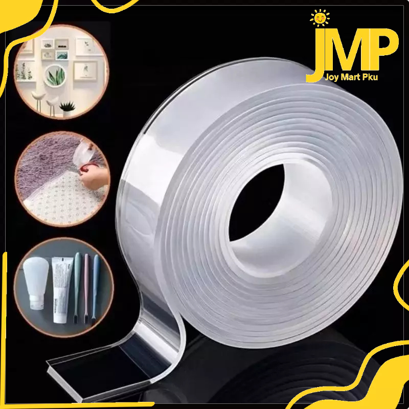 

JMP - Double Tape Nano Selotip Bening 2 Sisi Serbaguna 1M, 3M, & 5M