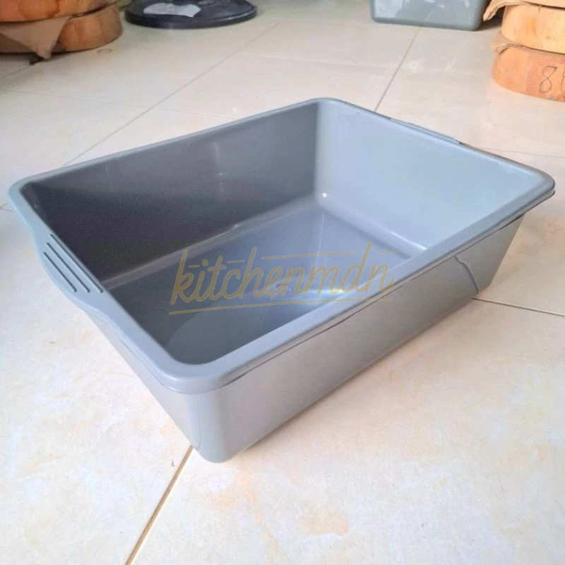 Baskom Segi Besar Abu Bak Plastik Tai Pup Kucing Hidroponik Adonan GM - KitchenMdn