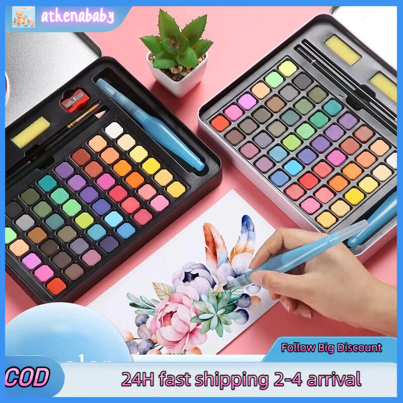

[COD] Cat Air 36/48 Warna Watercolor Set Alat Cat Air / Cat Air Lukis Set Lengkap + Kuas