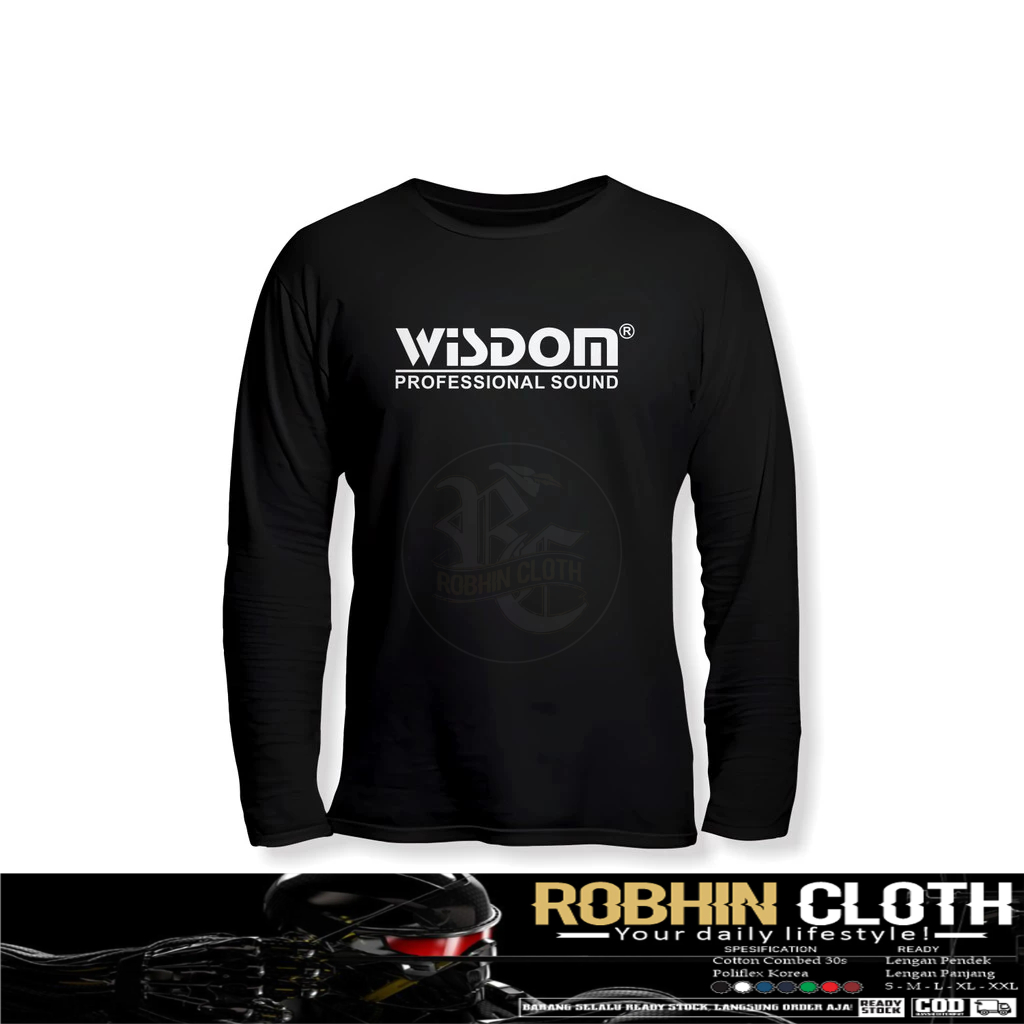 Kaos Baju Wisdom Sound Lengan Panjang Kaos Distro
