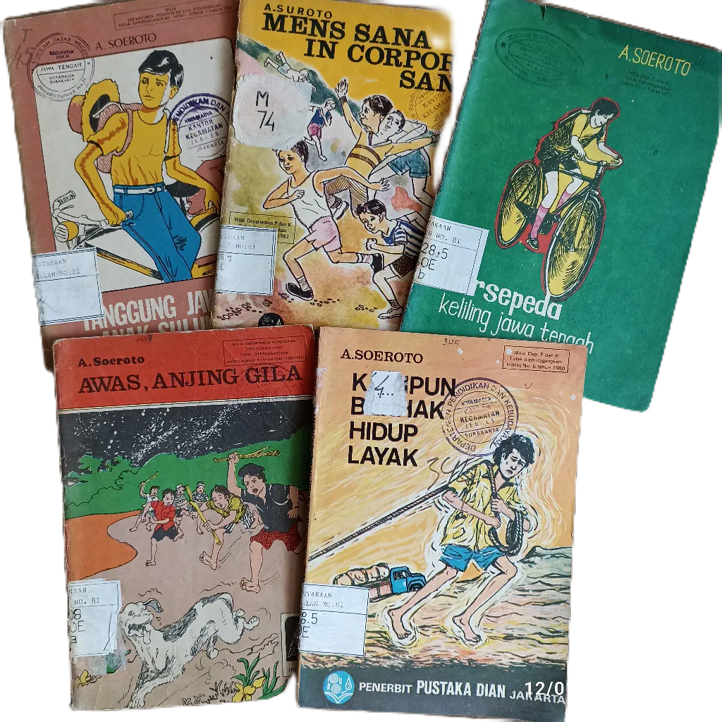 Buku cerita anak lama jadul ex perpus karya a soeroto