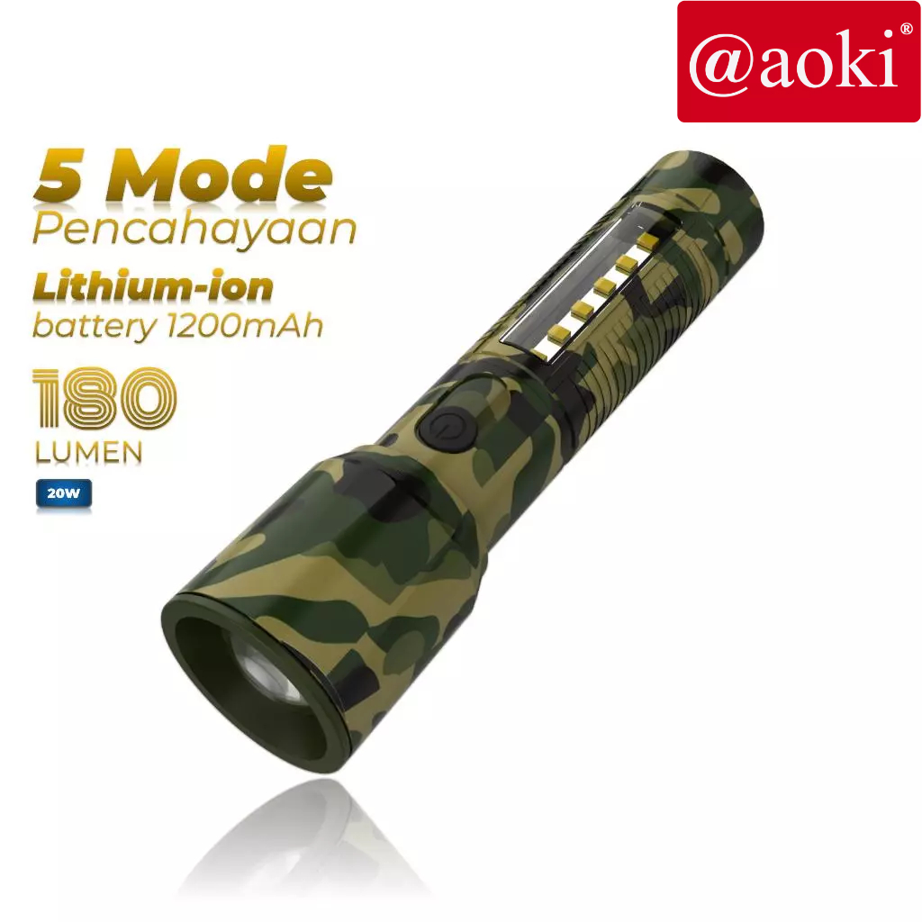 Senter Terang Modern Viral Lampu Senter Genggam Cahaya Kuat Baterai Awet Super Terang Premium Multif